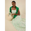 Daily Sample Square Neckline Camisole Allover Abstract Stripes Smocked Back Casual Dress