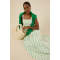 Daily Sample Square Neckline Camisole Allover Abstract Stripes Smocked Back Casual Dress