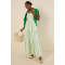 Daily Sample Square Neckline Camisole Allover Abstract Stripes Smocked Back Casual Dress