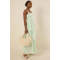 Daily Sample Square Neckline Camisole Allover Abstract Stripes Smocked Back Casual Dress