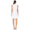 Elegant Simple Sleeveless White Knitted V Neck Gold Buttons Dress