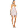 Back Baring Halter Design Fresh Floral Print Patchwork Embroidered Short Dress
