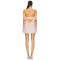Back Baring Halter Design Fresh Floral Print Patchwork Embroidered Short Dress