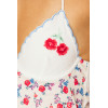 Back Baring Halter Design Fresh Floral Print Patchwork Embroidered Short Dress