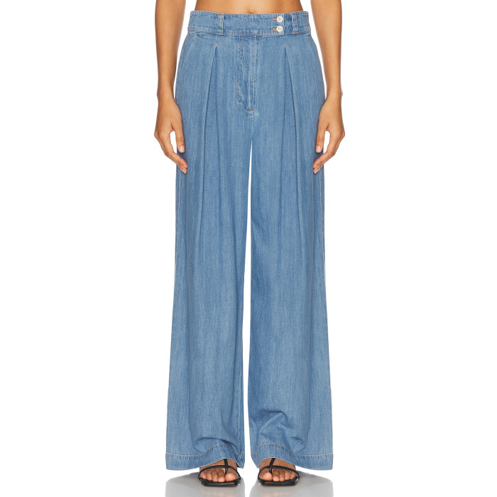 New fashion Fashionable Customized Simple Elegant High Waisted Wide Leg Trousers Woman's Pants