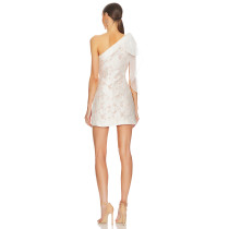 New fashion Hot sale Sexy Custom Logo High quality One shoulder Woman's Mini Dress