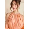 Elegant Halter-Neckline Long Sleeves With Cut Outs Ruffle Tight Waist Formal Dress