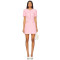 Sweet Pink Tweed Pearl Embellishments Short Sleeved Bodycon Dress