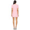 Sweet Pink Tweed Pearl Embellishments Short Sleeved Bodycon Dress