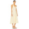 Elegant Deep V Neck Tie up Straps Off White Halter Neck Midi Dress