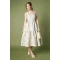 Elegant Sweat Heart-Neckline Sleeveless Ruffle Tight Waist Casual Tiered Dress