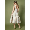 Elegant Sweat Heart-Neckline Sleeveless Ruffle Tight Waist Casual Tiered Dress