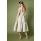 Elegant Sweat Heart-Neckline Sleeveless Ruffle Tight Waist Casual Tiered Dress
