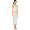 Light Gray Floral Embroidery Thin Shoulder Straps Bodycon Midi Dress