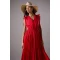 Fashion Elegant V-Neckline Backless Ruffle Tight Waist Solid Color Formal Dress