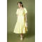 Fashion Elegant V-Neckline Ruff Sleeve Ruffle Tight Waist Solid Color Formal Dress