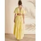 Elegant Fashion V-Neckline Short Sleeve Cut Out Ruffle Tight Waist Solid Color Formal Dress