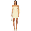 Panna Cotta Off the Shoulder Bow Knot detail Medium Weight Stretch knit Fabric Bodycon Dress
