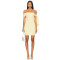 Panna Cotta Off the Shoulder Bow Knot detail Medium Weight Stretch knit Fabric Bodycon Dress
