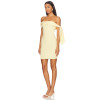 Panna Cotta Off the Shoulder Bow Knot detail Medium Weight Stretch knit Fabric Bodycon Dress