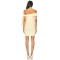 Panna Cotta Off the Shoulder Bow Knot detail Medium Weight Stretch knit Fabric Bodycon Dress