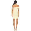 Panna Cotta Off the Shoulder Bow Knot detail Medium Weight Stretch knit Fabric Bodycon Dress