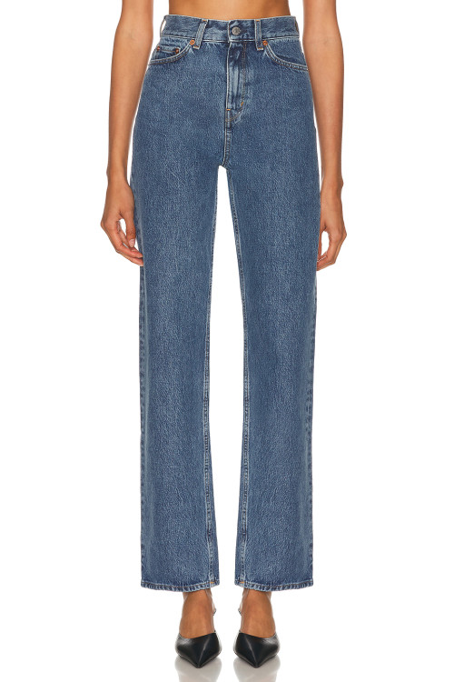 Ladies Classical Stylish High quality Slim Exquisite Elegant Straight leg Denim Pants