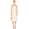 Elegant Fashion Square-Neckline Sleeveless Backless Solid Color Formal Dress