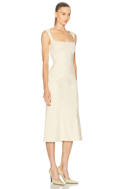 Elegant Fashion Square-Neckline Sleeveless Backless Solid Color Formal Dress