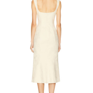 Elegant Fashion Square-Neckline Sleeveless Backless Solid Color Formal Dress