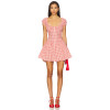 Textured Romantic Chic Vintage-inspired Sweetheart neckline Structured Fitting Woman's Mini Dress