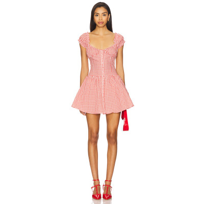 Textured Romantic Chic Vintage-inspired Sweetheart neckline Structured Fitting Woman's Mini Dress