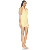 Halter V neckline Backless Sleeveless Front Button High quality Woman's Mini Dress