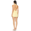 Halter V neckline Backless Sleeveless Front Button High quality Woman's Mini Dress