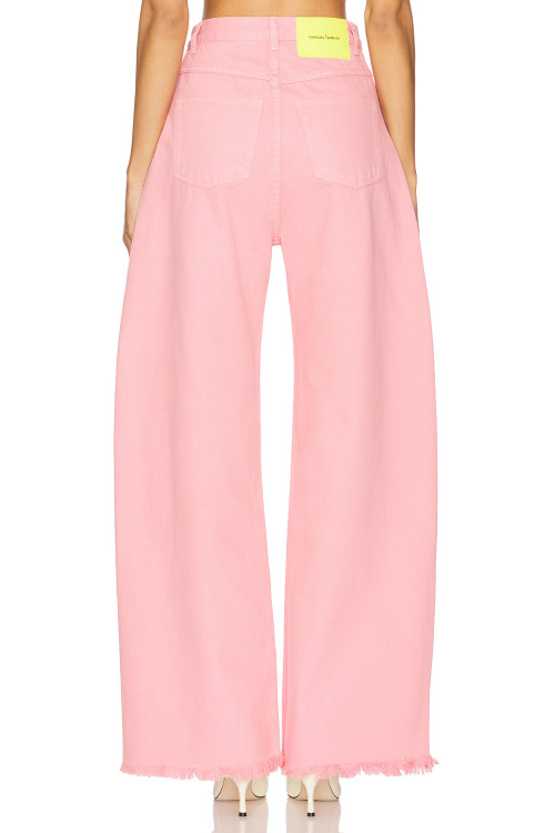 Flowy High waisted Oversized Playful Casual Wide leg Frayed hem Classical pocket Woman's Pants