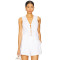 Fashionable High quality Sleeveless V neck Cut out Sexy Stylish Woman's Mini Dress