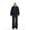 Handsome Fashion Long Sleeve Elasticated Cuffs And Hem Zip Front Coat