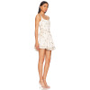 Glistening Bead Embroidered Square Necked Camisole Puff Mini Dress