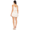 Glistening Bead Embroidered Square Necked Camisole Puff Mini Dress