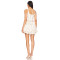 Glistening Bead Embroidered Square Necked Camisole Puff Mini Dress