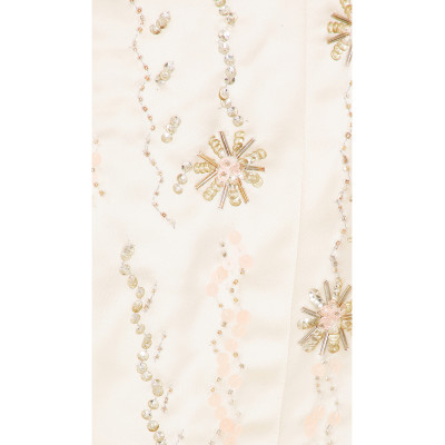 Glistening Bead Embroidered Square Necked Camisole Puff Mini Dress