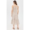 Sample V-Neckline Sleeveless Self-Belt At Waist Plaid Pattern On-Seam Side Pockets Tiered Dress