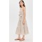 Sample V-Neckline Sleeveless Self-Belt At Waist Plaid Pattern On-Seam Side Pockets Tiered Dress