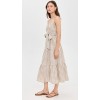 Sample V-Neckline Sleeveless Self-Belt At Waist Plaid Pattern On-Seam Side Pockets Tiered Dress