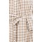 Sample V-Neckline Sleeveless Self-Belt At Waist Plaid Pattern On-Seam Side Pockets Tiered Dress