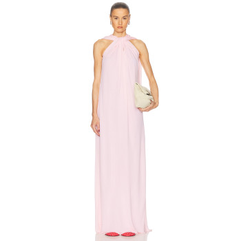 High quality Halter neckline Hot sale Sleeveless Sexy Fashionable Woman's Long Dress