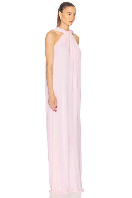 High quality Halter neckline Hot sale Sleeveless Sexy Fashionable Woman's Long Dress