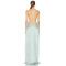 Deep V Halter neckline High slit Cross back Smooth Satin fabric Glamorous Elegant Woman's Maxi Dress