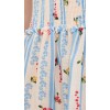 Sample Daily Camisole Square Neckline Smocked Elastic Bodice Tiered Ruffle Hem Floral Print Dress