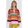Sample Daily V-Neckline Long Sleeve Pullover Design Striped Print Casual Tops